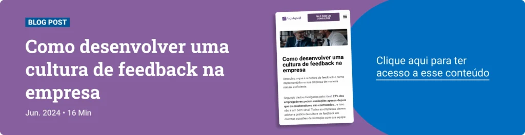 Banner do blogpost sobre como desenvolver uma cultura de feedback na empresa